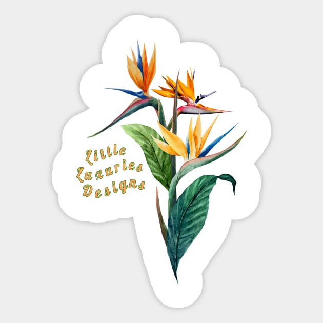 Bird of Paradise Graphic Design Sticker by LittleLuxuriesDesigns